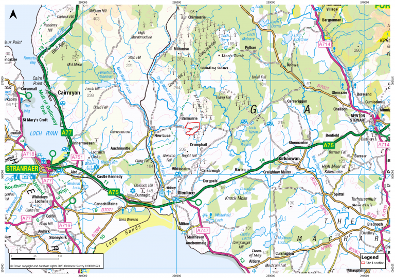 Map showing project location